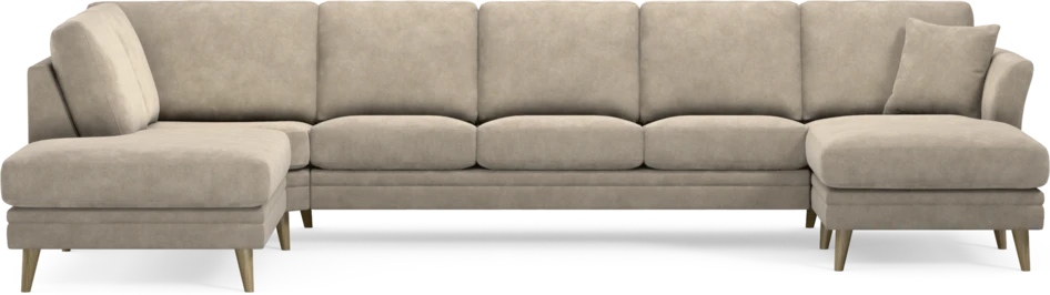 Eden - 3-sits soffa med divan vänster och schäslong höger - Beige