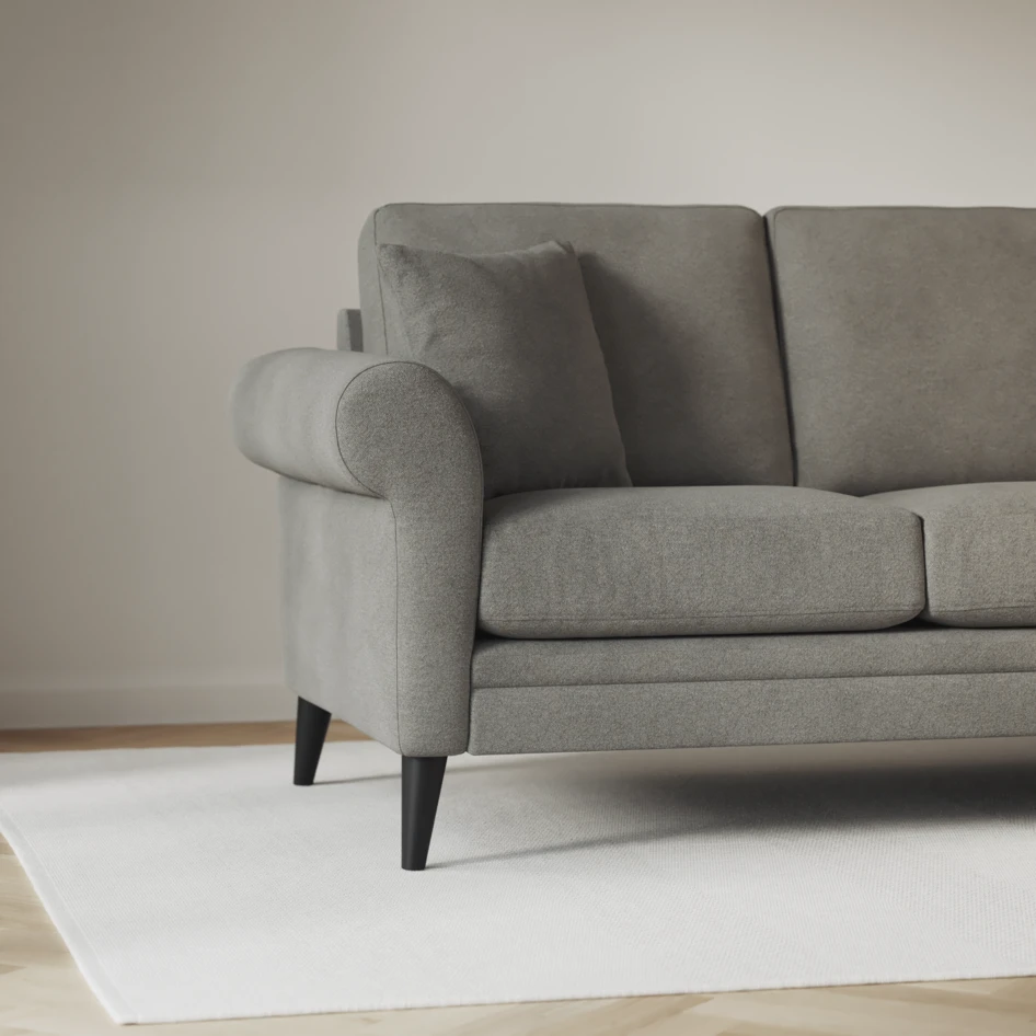 Eden - 3-sits soffa svängd - Grå