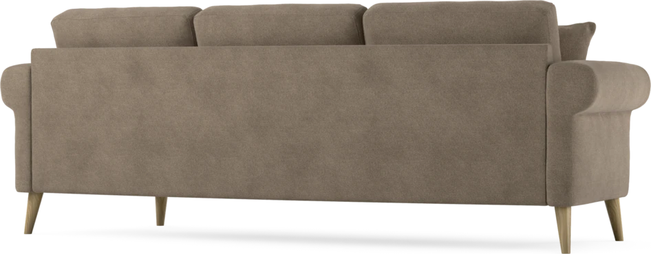 Eden - 3-sits soffa svängd - Brun