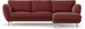 Madison - 2-sits soffa med schäslong höger - Rosa