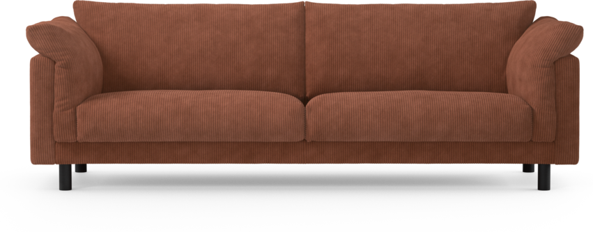 Cherrie - 4-sits soffa, fast klädsel - Orange