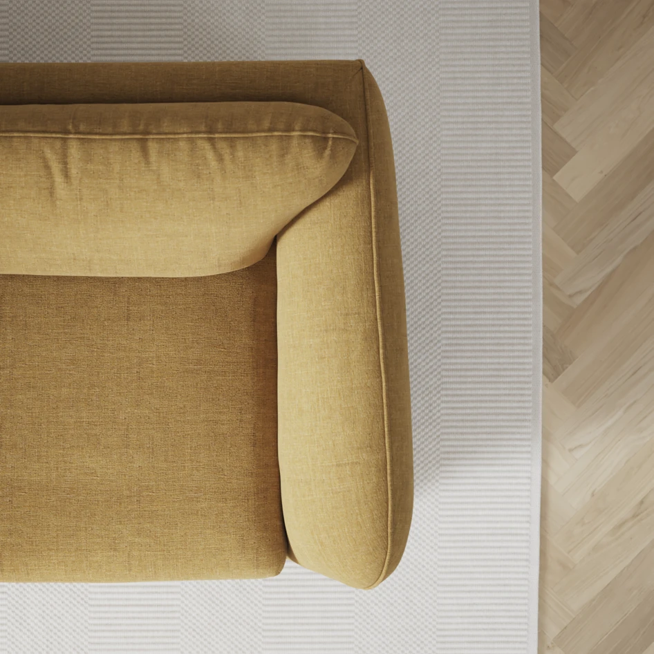 Madison - 2-sits soffa med divan vänster och schäslong höger - Gul