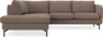 Madison - 2-sits soffa med divan vänster - Brun