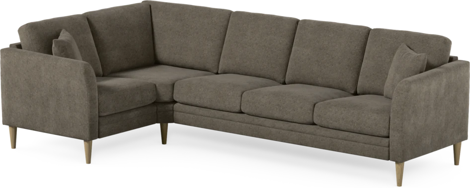 Eden - Hörnsoffa, 1+3-sits - Brun