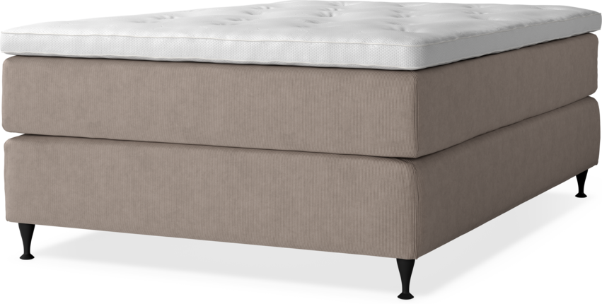 Delux Dream - Kontinentalsäng, enkelsäng med bäddmadrass - Beige