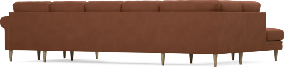 Eden - 3-sits soffa med divan vänster och schäslong höger - Orange