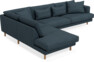 Harper - 3-sits soffa med divan vänster - Blå