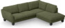 Madison - 2-sits soffa med divan höger - Grön