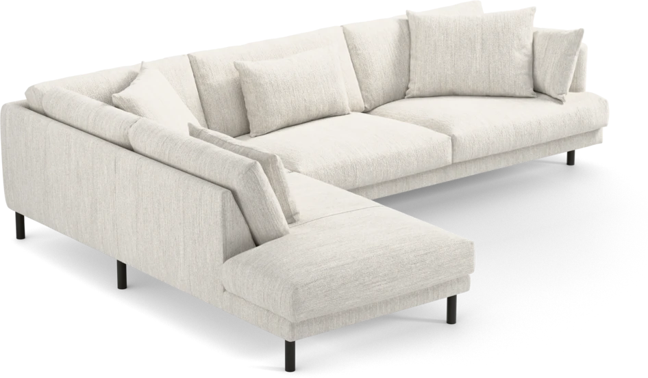 Harper - 3-sits soffa med divan vänster - Vit