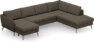 County - 3-sits soffa med schäslong vänster och divan höger - Brun