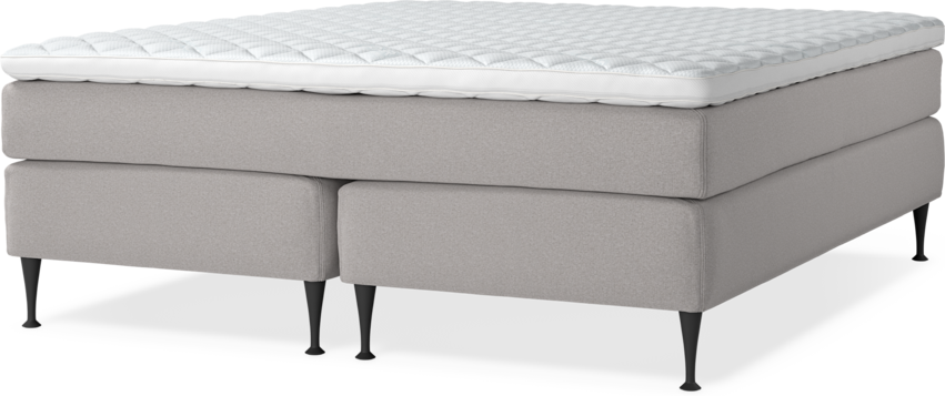 Delux Sense - Kontinentalsäng, dubbelsäng med bäddmadrass - Grå