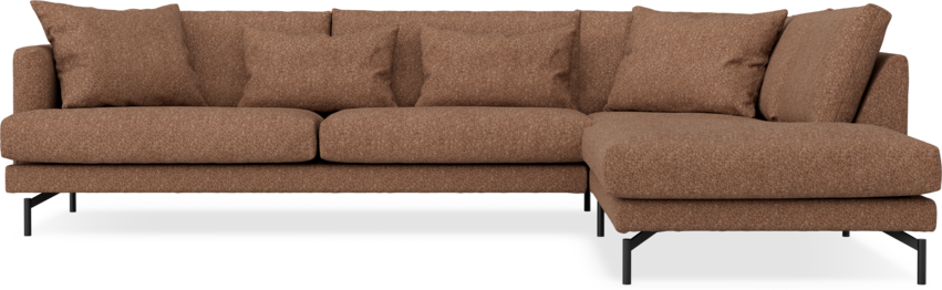 Harper - 3-sits soffa med divan höger - Orange