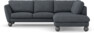 Madison Lux - 2-sits soffa med divan höger - Vit