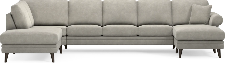 Eden - 3-sits soffa med divan vänster och schäslong höger - Grå