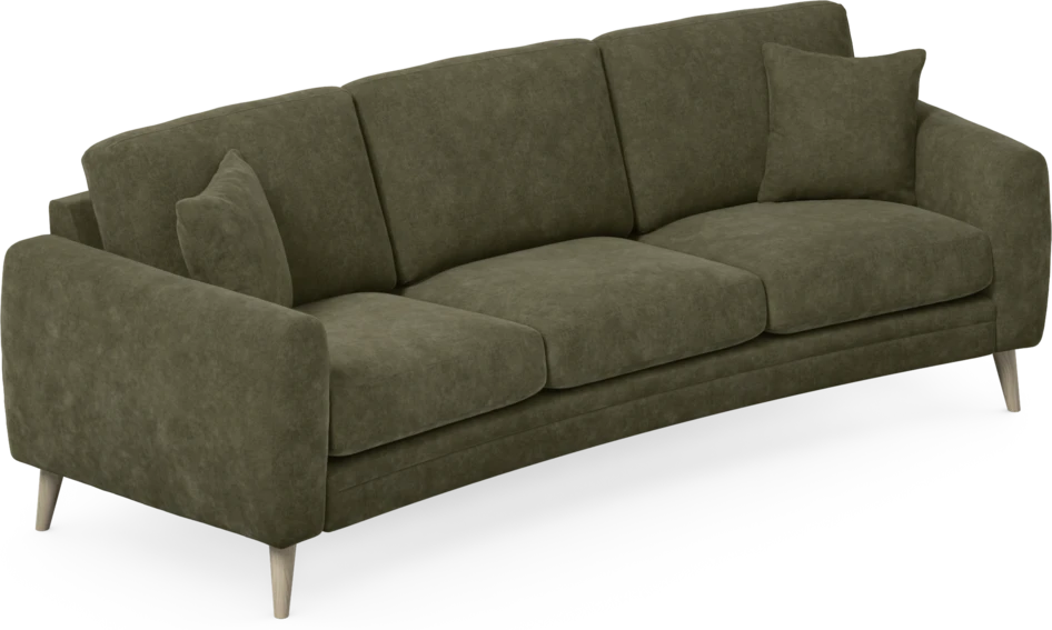 Eden - 3-sits soffa svängd - Grön