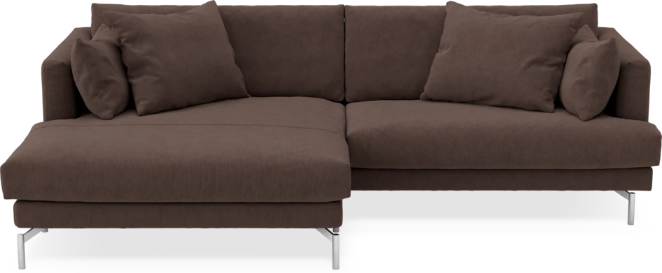 Harper - 4-sits med schäslong XL vänster - Brun