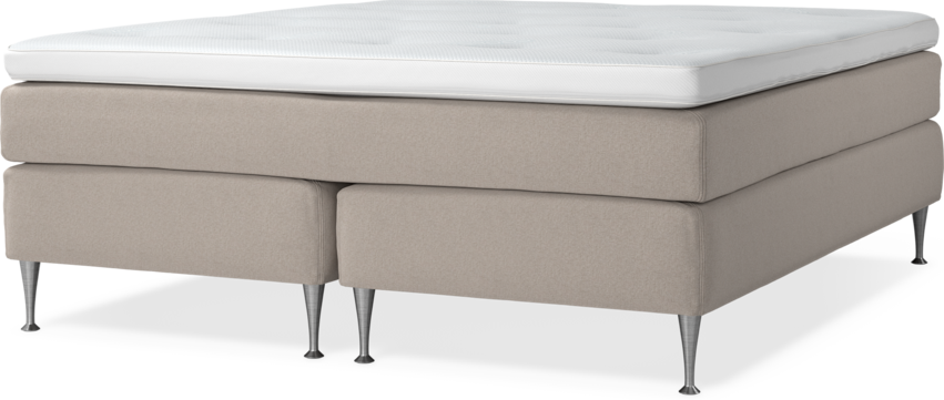 Delux Sense - Kontinentalsäng, dubbelsäng med bäddmadrass - Beige