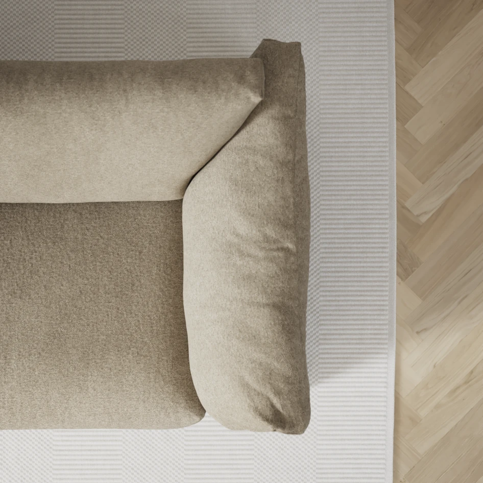 Cherrie - 3-sits soffa med divan höger, med kappa - Grå