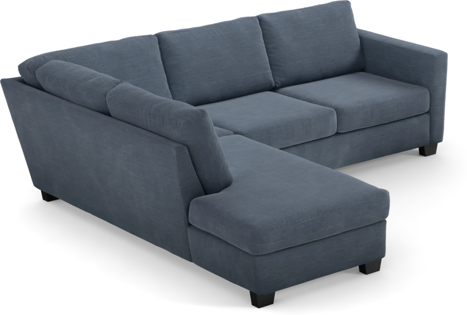 Friday - 2,5-sits soffa med divan vänster - Blå