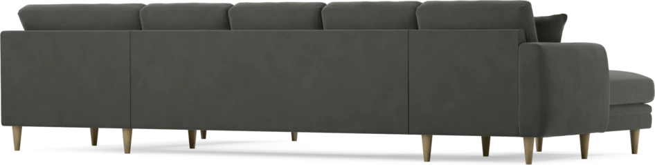 Eden - 3-sits soffa med schäslong vänster och divan höger - Grå