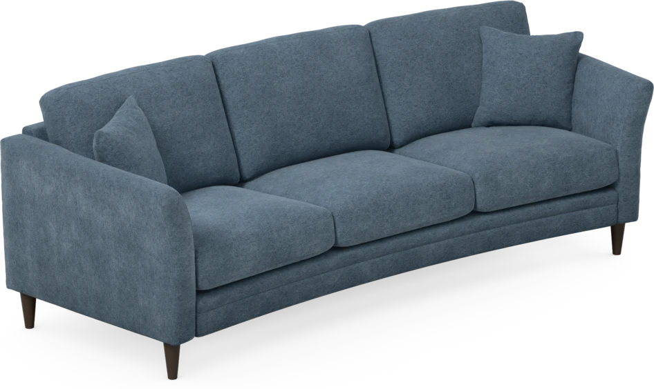 Eden - 3-sits soffa svängd - Blå