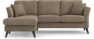 Eden - 2-sits soffa med schäslong - Brun