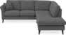 Eden - 2-sits soffa med divan - Svart