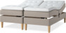 Delux Sense - Ställbar säng, dubbelsäng med bäddmadrass - Beige