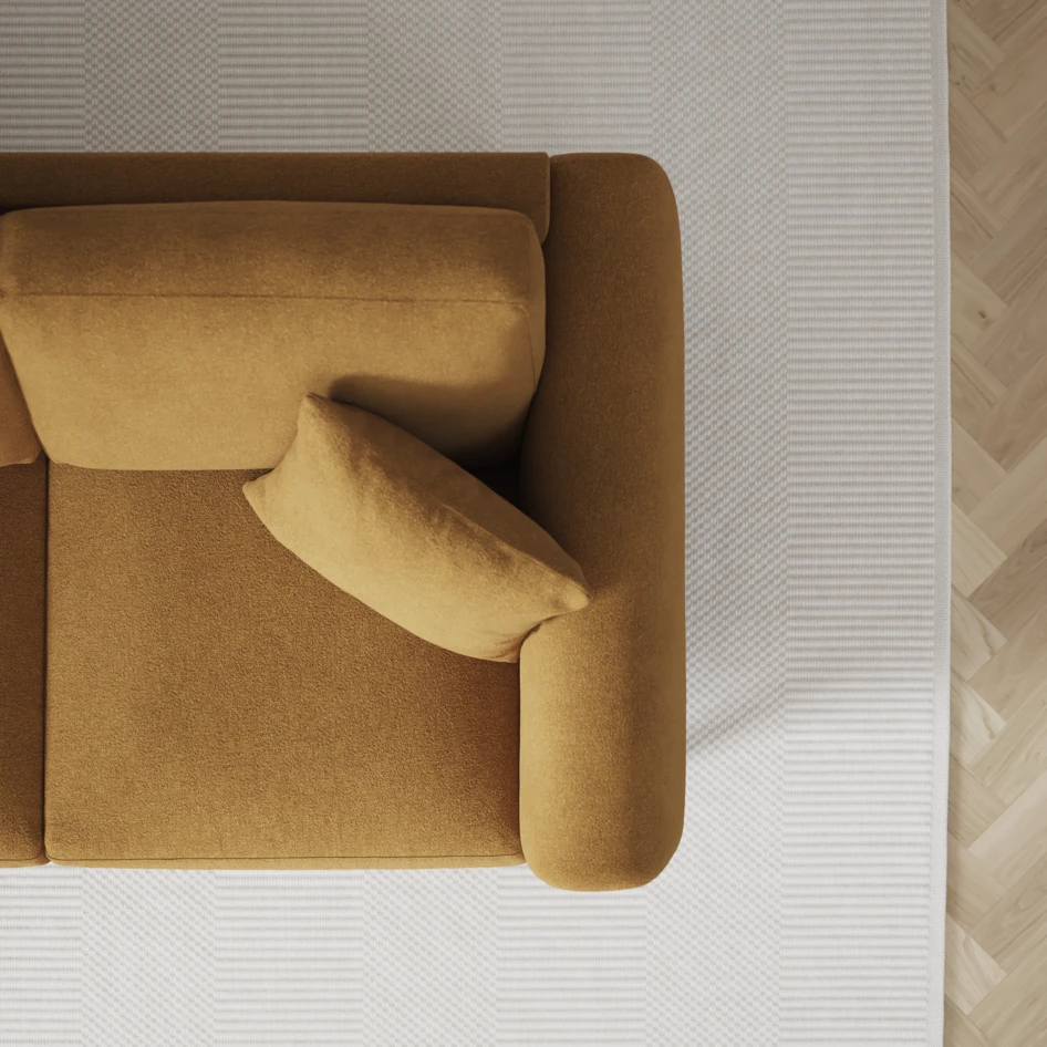 Eden - 2,5-sits soffa svängd - Gul