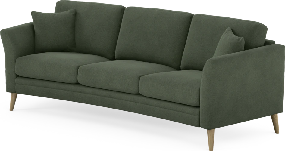 Eden - 3-sits soffa svängd - Grön