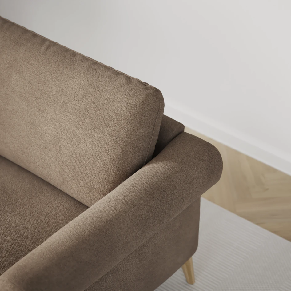 Bridge - 3-sits soffa med divan vänster och schäslong höger - Brun