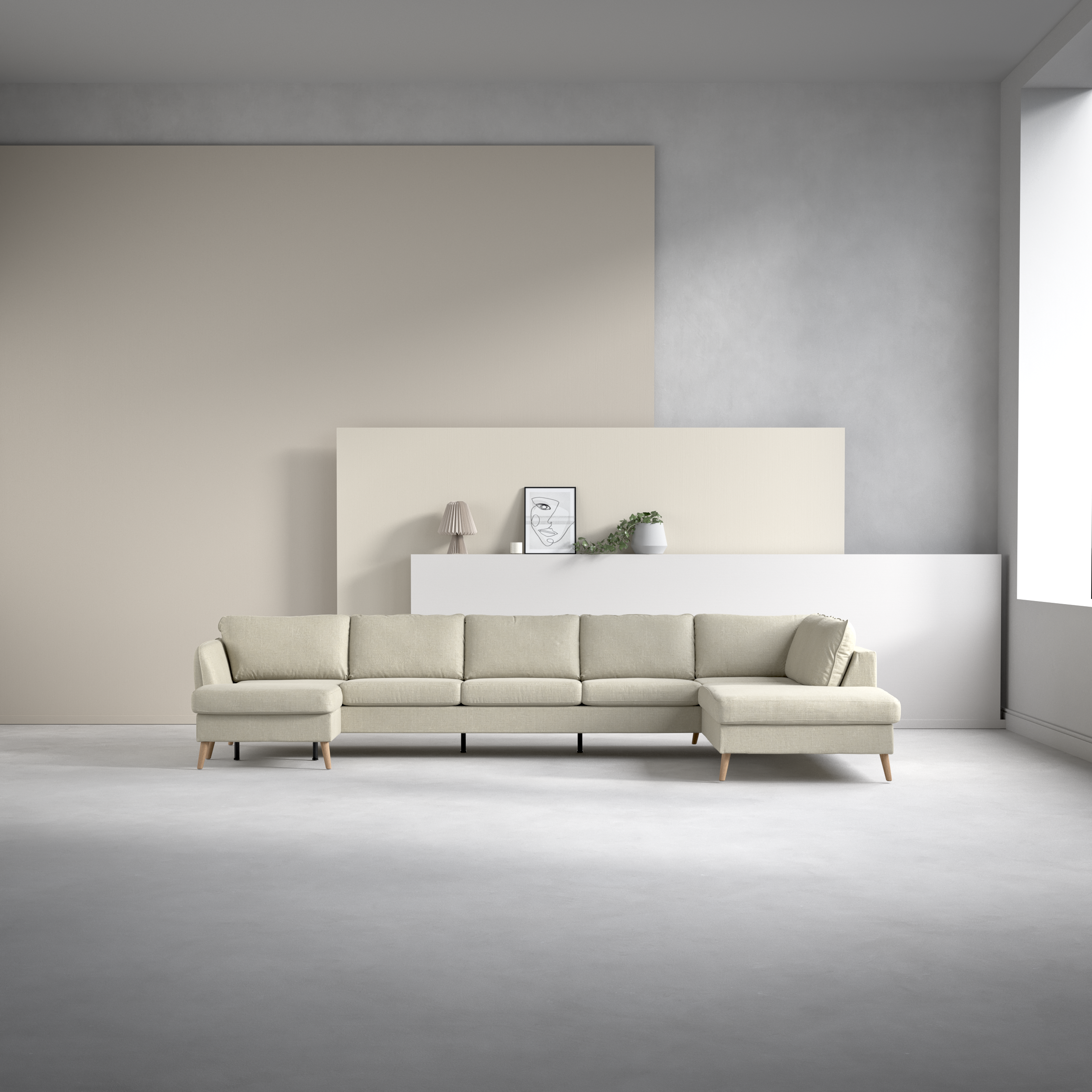 County - 4-sits soffa med schäslong vänster och divan höger - inspiration