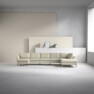County - 4-sits soffa med schäslong vänster och divan höger - Beige