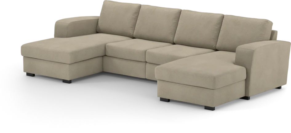 Friday - 2-sits soffa med två schäslonger - Beige