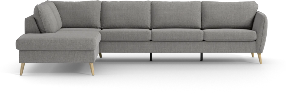 County - 3-sits soffa med divan vänster - Grå
