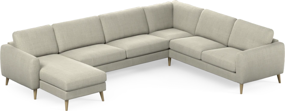 Bridge - Hörnsoffa, 3+2-sits med schäslong vänster - Beige