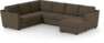 Friday - Hörnsoffa, 2+3-sits med schäslong höger - Brun