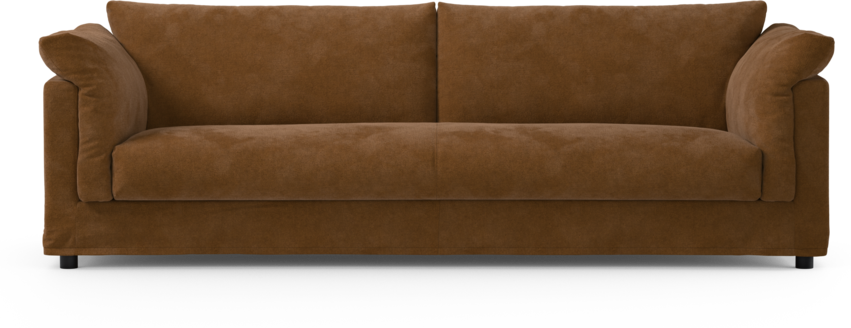 Cherrie - 4-sits soffa, hel dyna och kappa - Orange