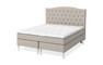 Sense Delux - Kontinentalsäng, dubbelsäng med bäddmadrass Dream Delux vit - Beige