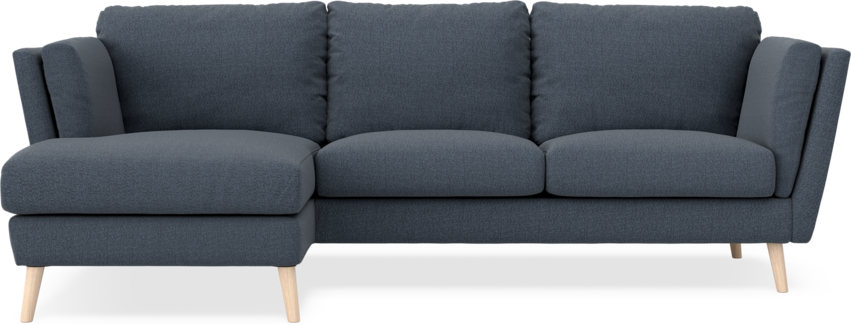 Madison Lux - 2-sits soffa med schäslong vänster - Blå