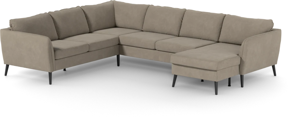 County - Hörnsoffa, 2+3-sits med schäslong höger - Beige