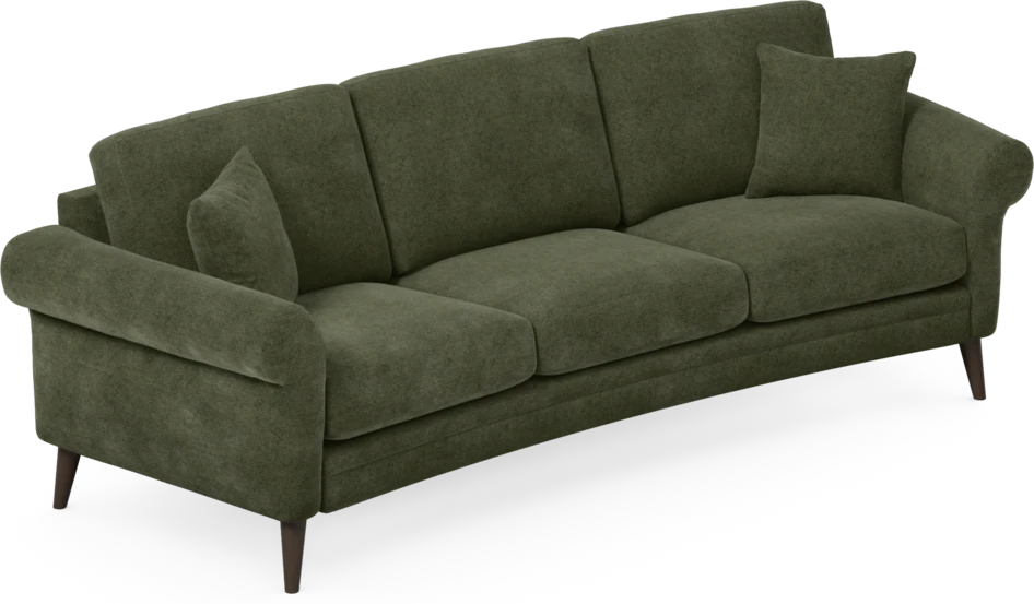 Eden - 3-sits soffa svängd - Grön