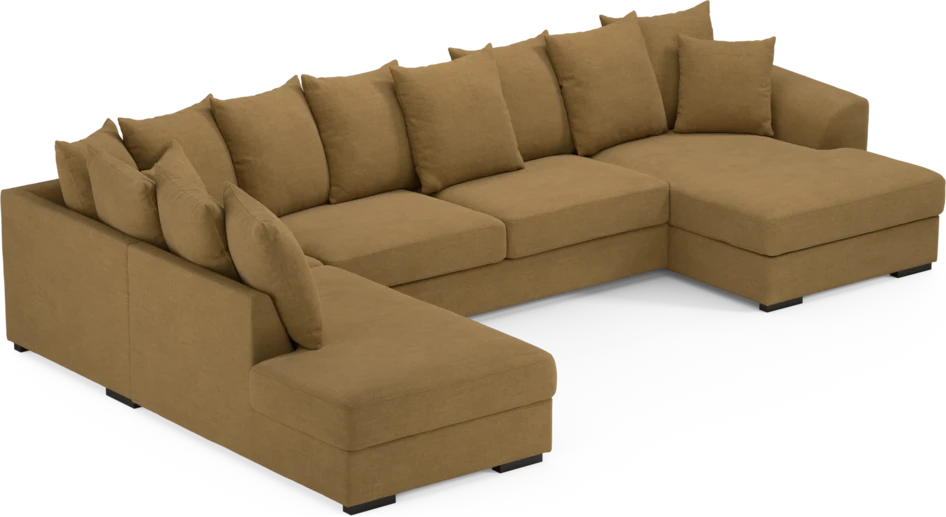 Town - 3-sits soffa med divan vänster och schäslong höger - Gul