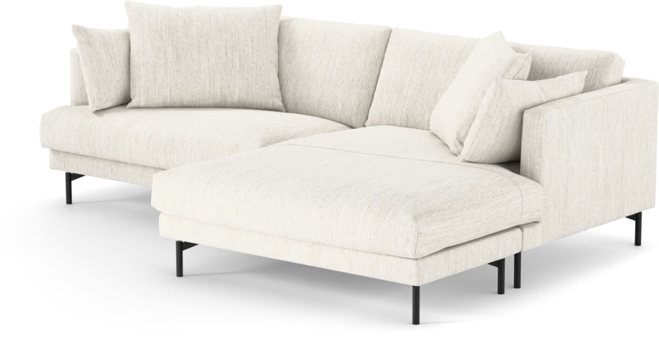 Harper - 4-sits med schäslong XL höger - Vit