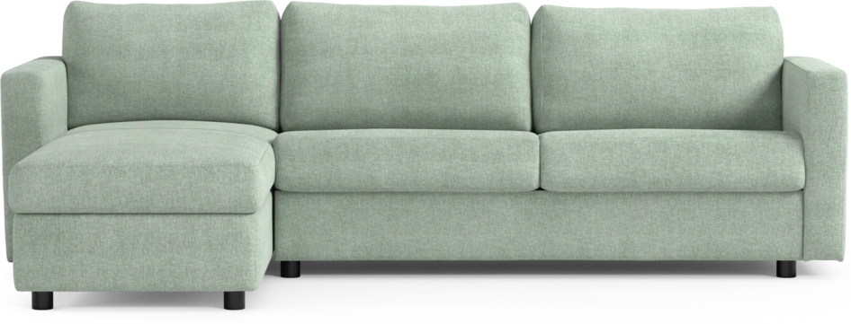 Lindö - Bäddsoffa 2,5-sits med schäslong, vändbar - Grön