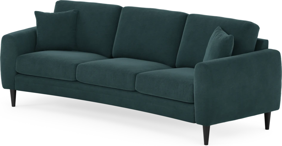 Eden - 3-sits soffa svängd - Blå