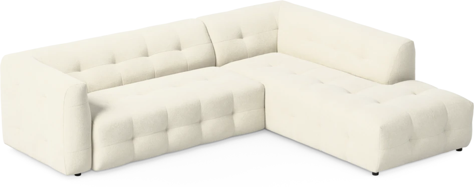 Bella - 3-sits soffa med divan höger - Vit