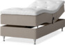 Delux Dream - Ställbar säng, enkelsäng med bäddmadrass - Beige