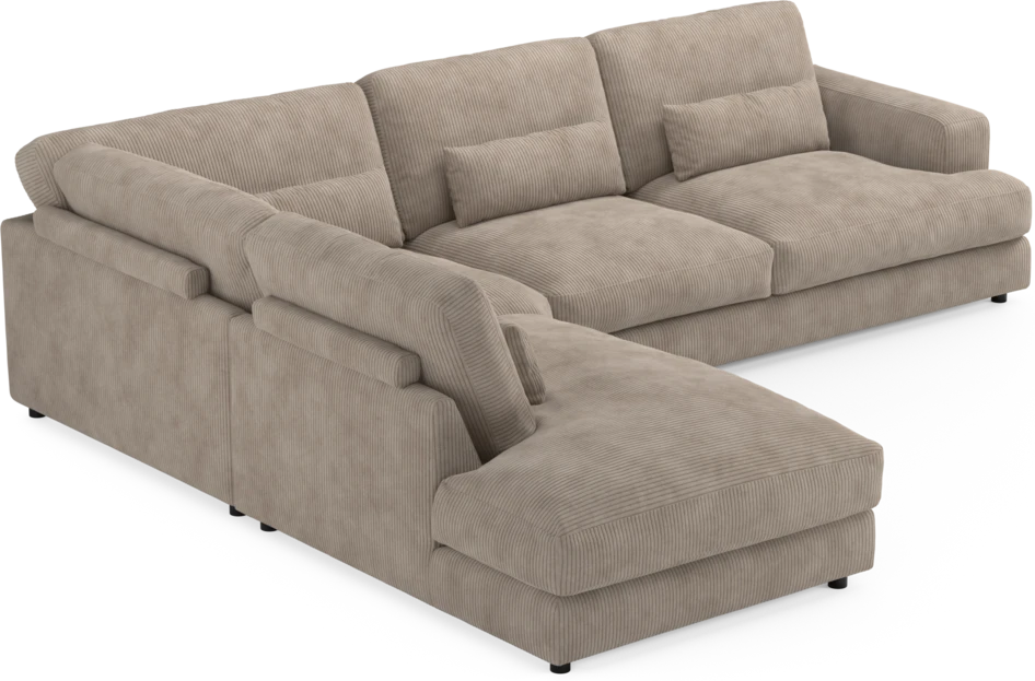 Noma - 3-sits soffa med divan vänster - Beige