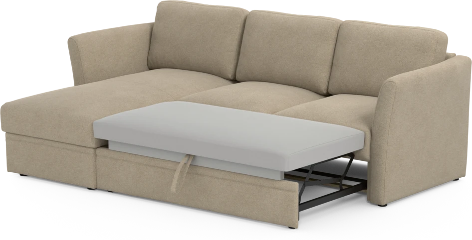 Öland - Bäddsoffa med schäslong vänster - Beige